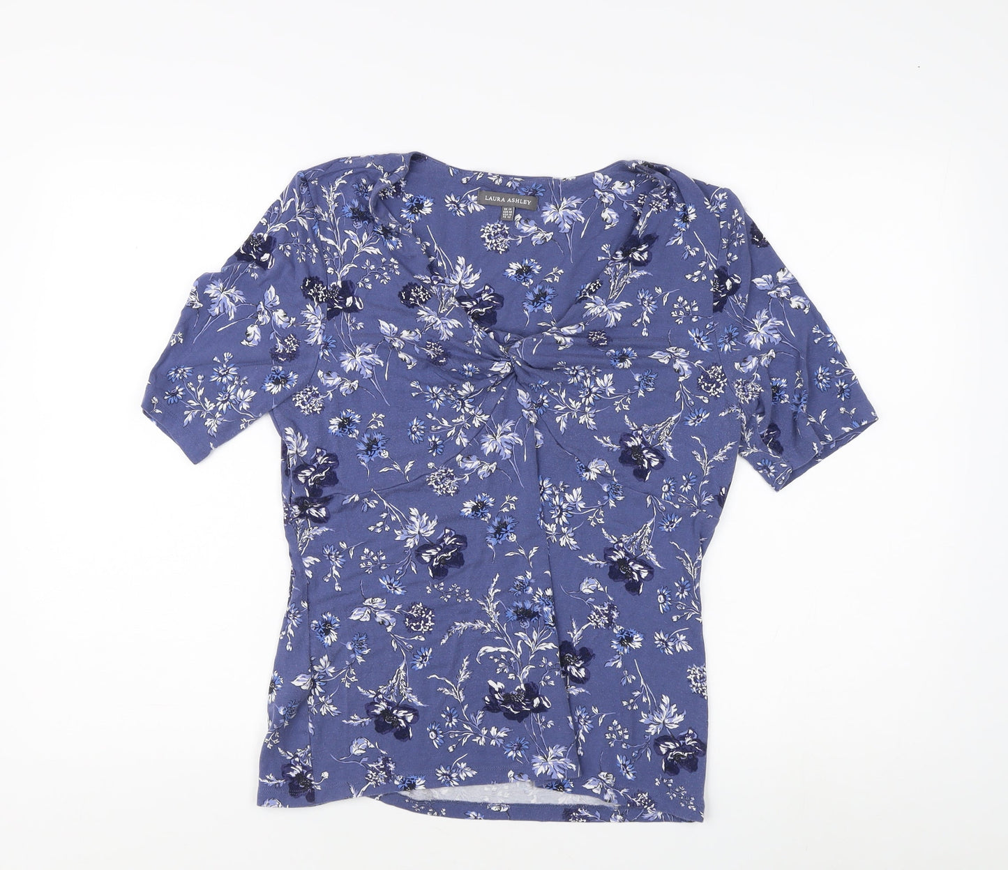 Laura Ashley Women Blue Floral Blouse UK 14