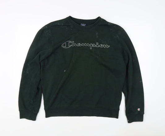 Mens UK Size M Champion Green Pullover Sweatshirt