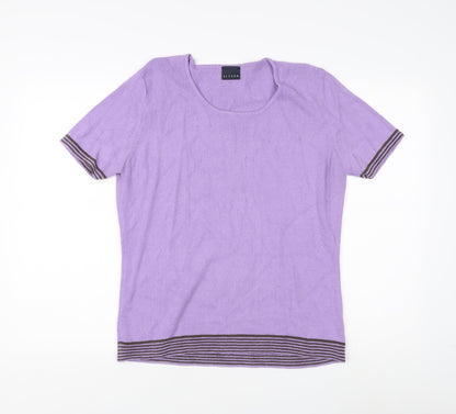 Alexon Women's Purple Short Sleeve Knit Top Size 16/18