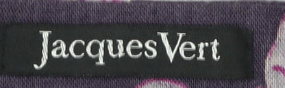 Jacques Vert Women's Purple Floral Wool Blouse UK 14