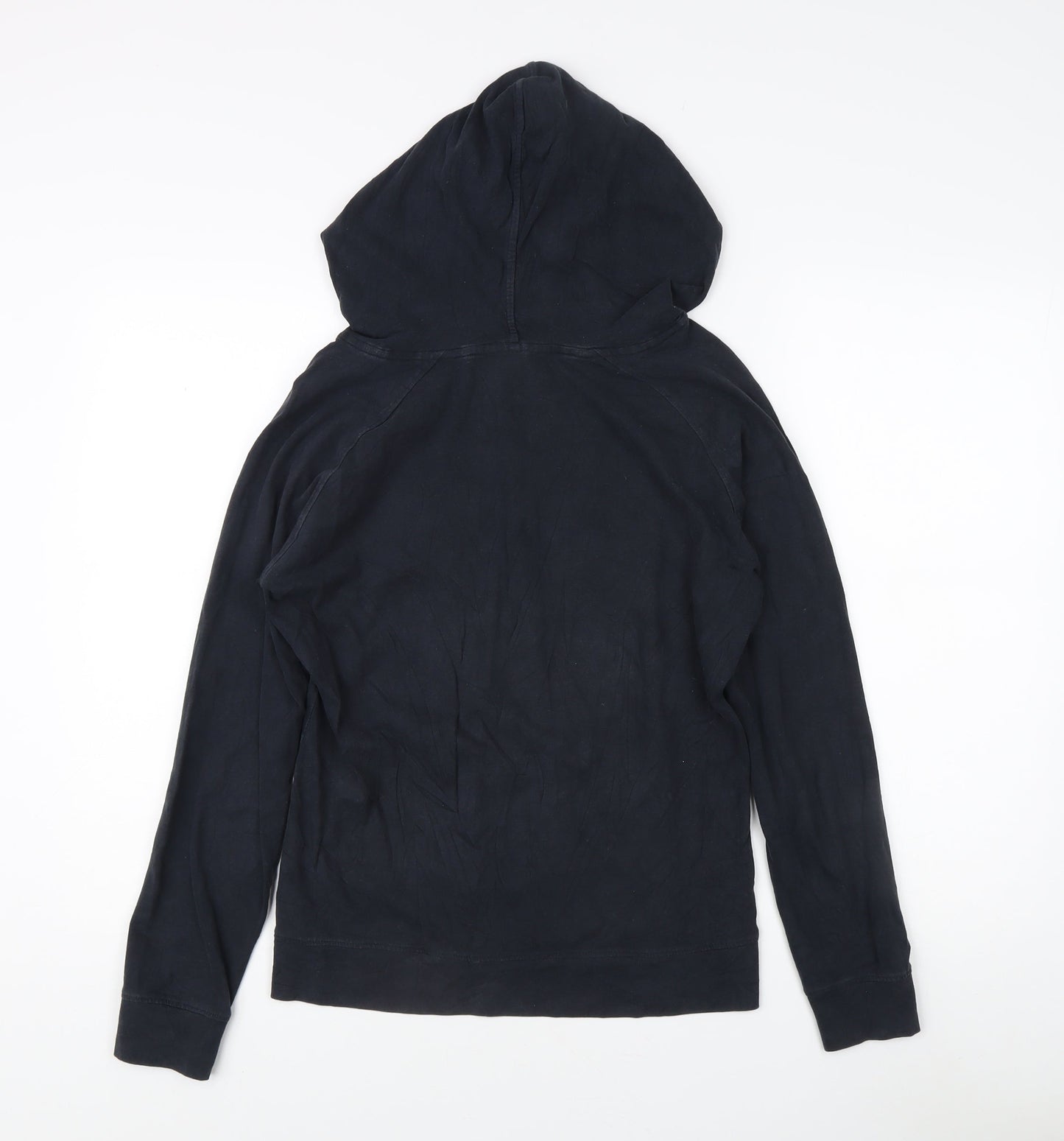 Tog 24 Women's Black Cotton V-Neck Hoodie, Size 12
