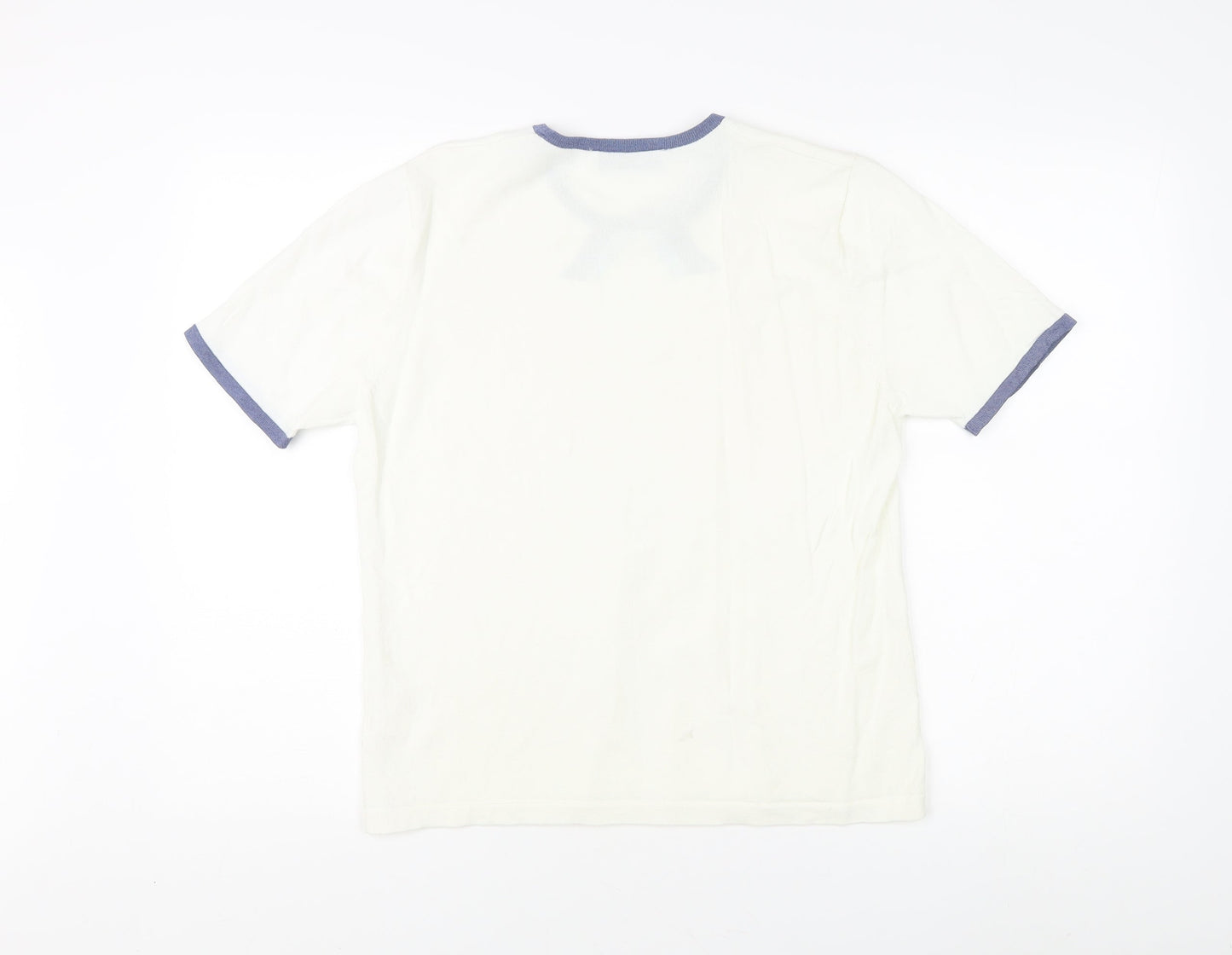 Womens UK Size M Jacques Vert Ivory Ringer T-Shirt