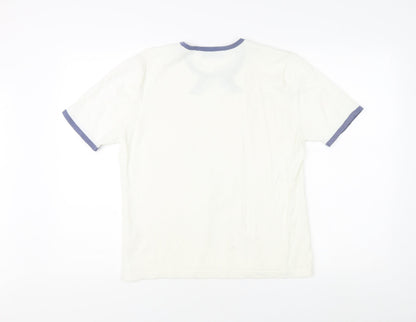 Womens UK Size M Jacques Vert Ivory Ringer T-Shirt