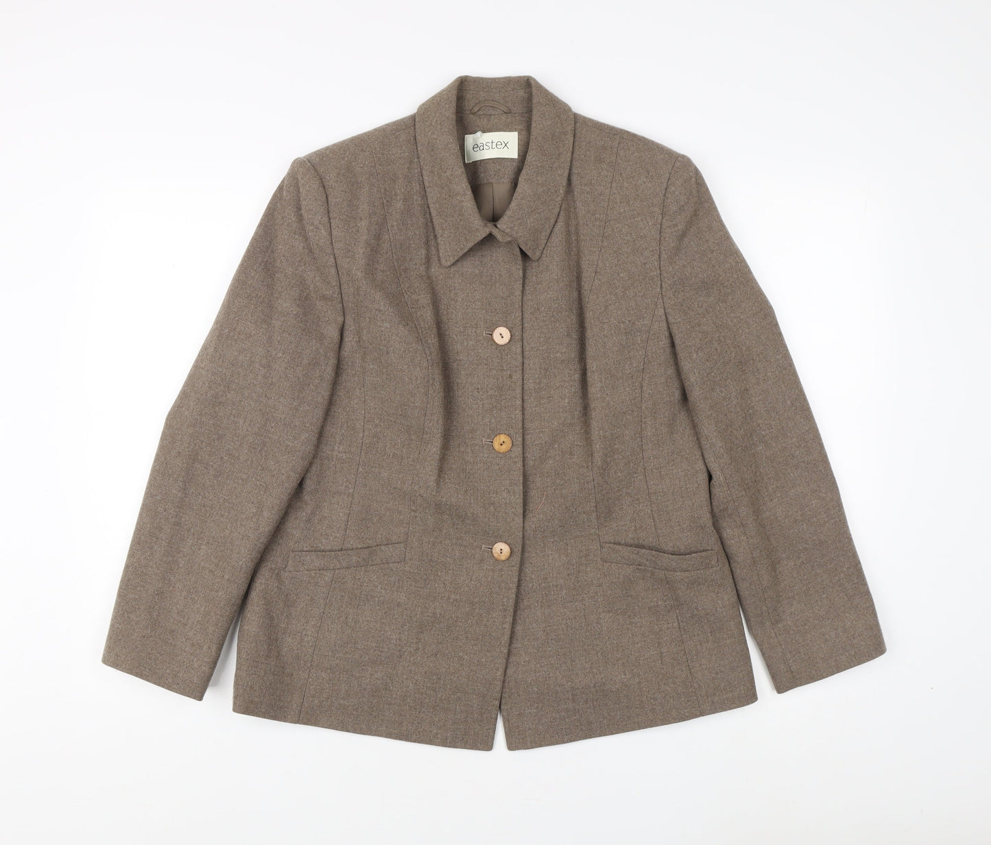 Eastex Women's Brown Blazer Size 12 Long Sleeve