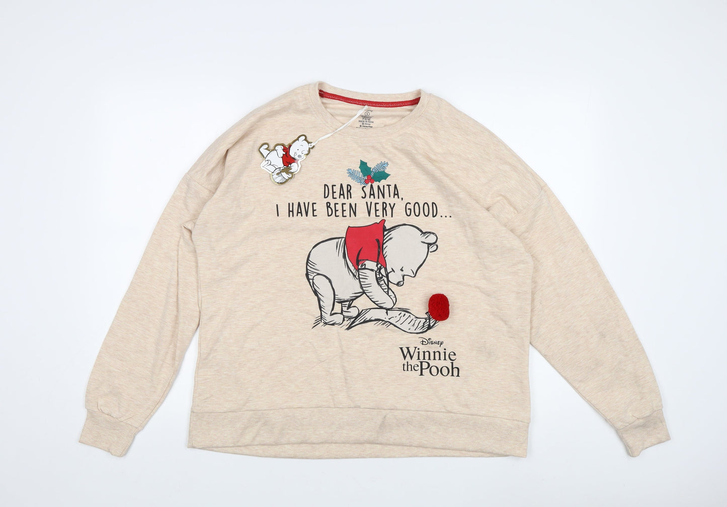 Womens UK Size 10 Disney Beige Pullover Sweatshirt