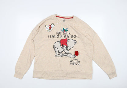 Womens UK Size 10 Disney Beige Pullover Sweatshirt