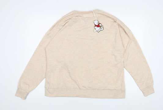 Womens UK Size 10 Disney Beige Pullover Sweatshirt