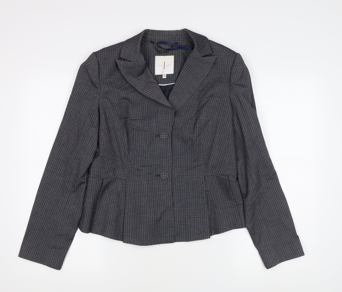 Jasper Conran Women’s Grey Pinstripe Blazer Size 12