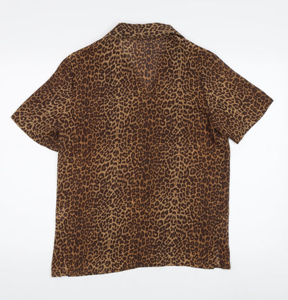 Alexon Women's Brown Leopard Print Button-Up, Size 10
