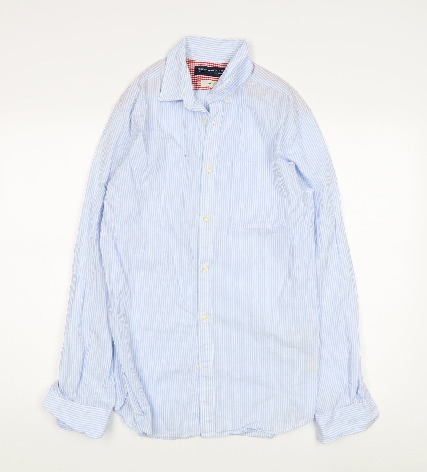 Mens UK Collar Size S JACK & JONES Smart Blue  Dress Shirt