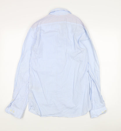 Mens UK Collar Size S JACK & JONES Smart Blue  Dress Shirt
