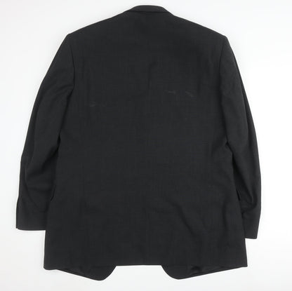 Balmain Men's Black Wool Jacket Size 42 Regular Fit
