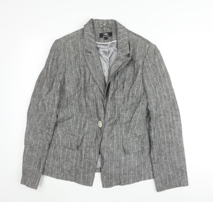 Marks and Spencer Grey Pinstripe Blazer Women’s Size 14