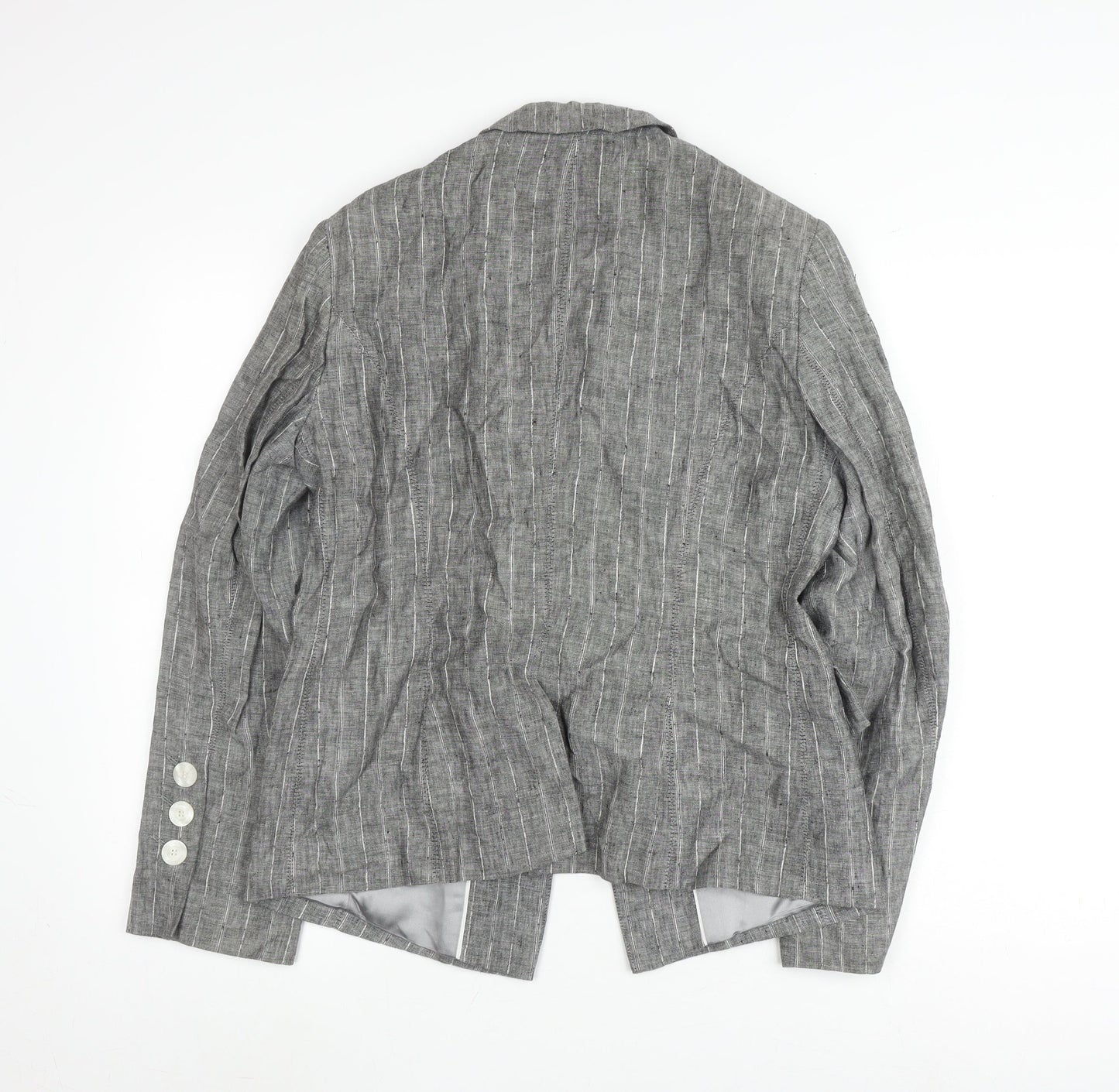 Marks and Spencer Grey Pinstripe Blazer Women’s Size 14