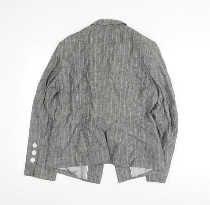 Marks and Spencer Grey Pinstripe Blazer Women’s Size 14
