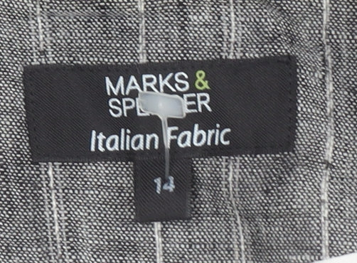 Marks and Spencer Grey Pinstripe Blazer Women’s Size 14