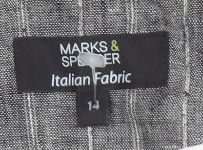 Marks and Spencer Grey Pinstripe Blazer Women’s Size 14
