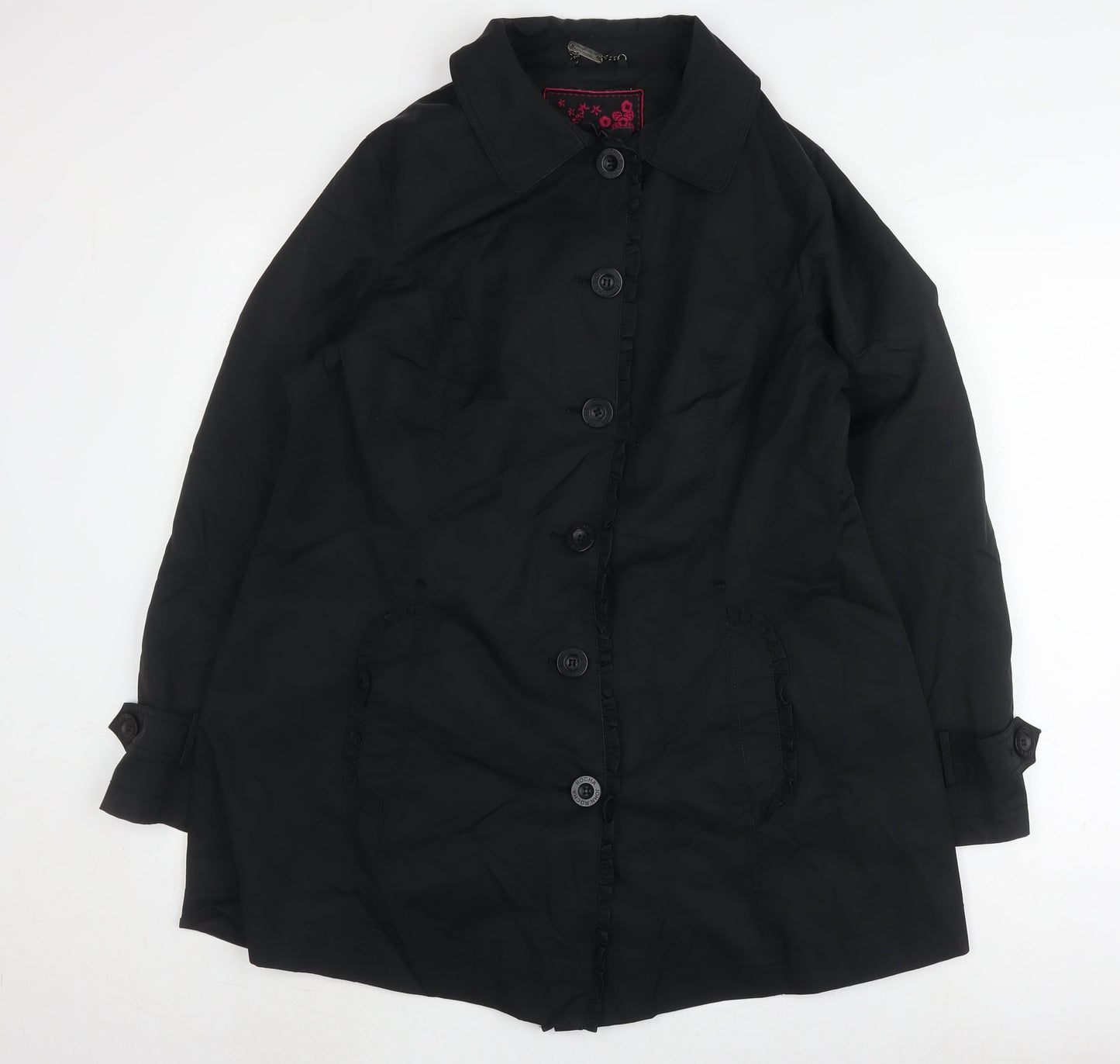 Rocha John Rocha Women's Black Trench Coat Size 10