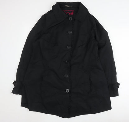 Rocha John Rocha Women's Black Trench Coat Size 10