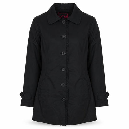 Womens UK Size 10 Rocha John Rocha Black Trench Coat