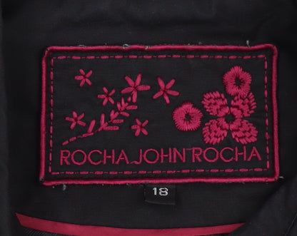 Rocha John Rocha Women's Black Trench Coat Size 10