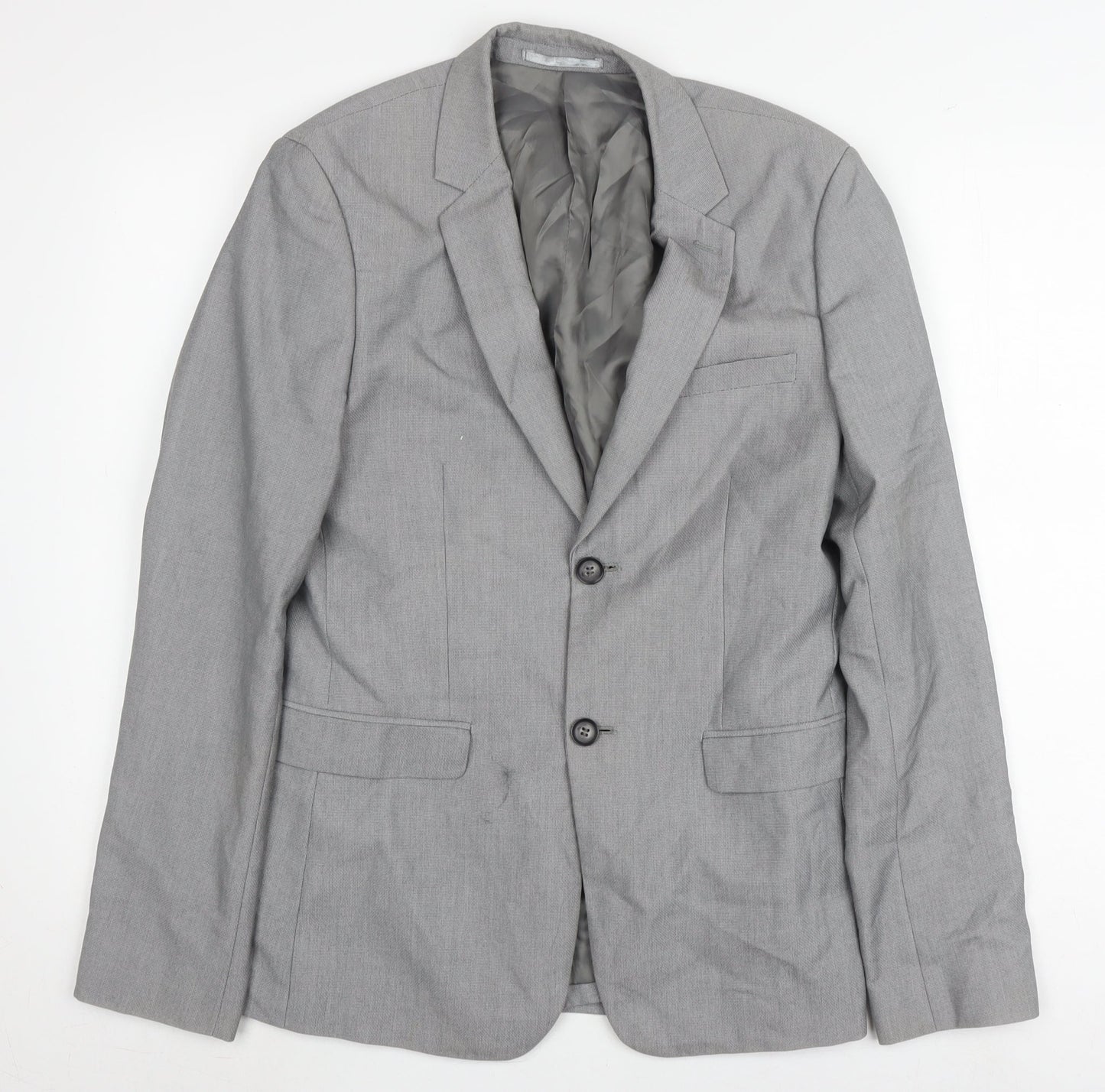 Mens UK Size 36 Topman Regular Grey Suit Jacket