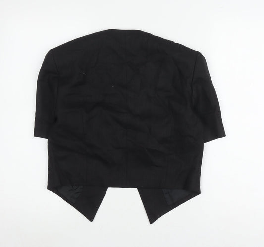 Basler Women's Black V-Neck Blouse Size 10 Short Sleeve