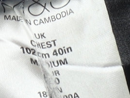 Mens UK Size 40 Marks and Spencer Regular Grey Suit Jacket