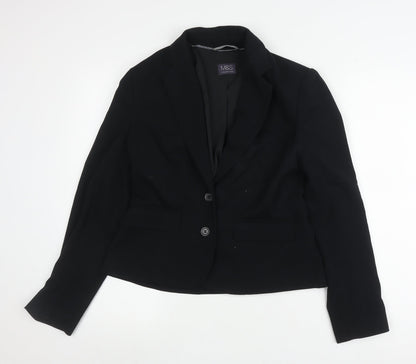 Marks and Spencer Women's Black Blazer Size 10 Long Sleeve