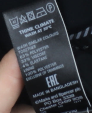 Marks and Spencer Women's Black Blazer Size 10 Long Sleeve