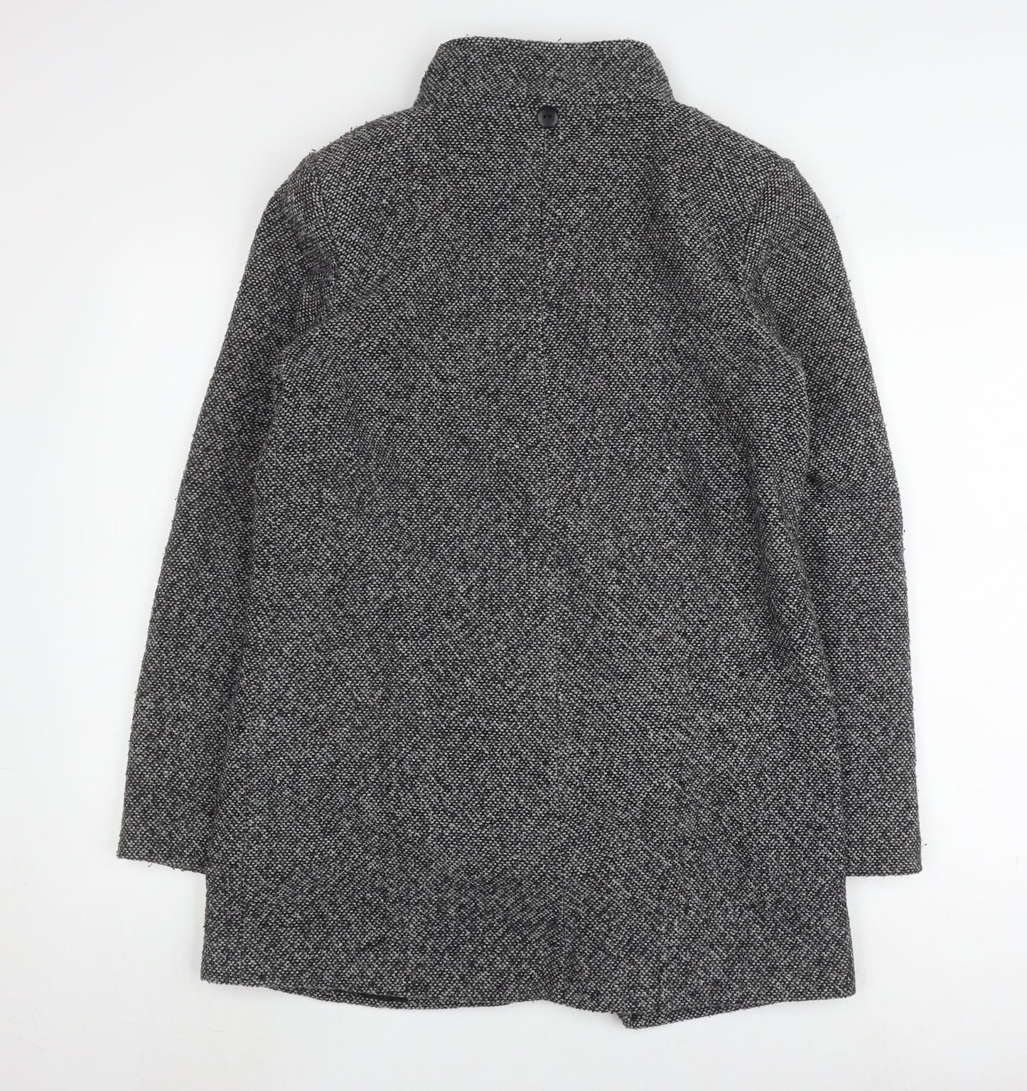 Classics Women's Black Herringbone Overcoat Size 10