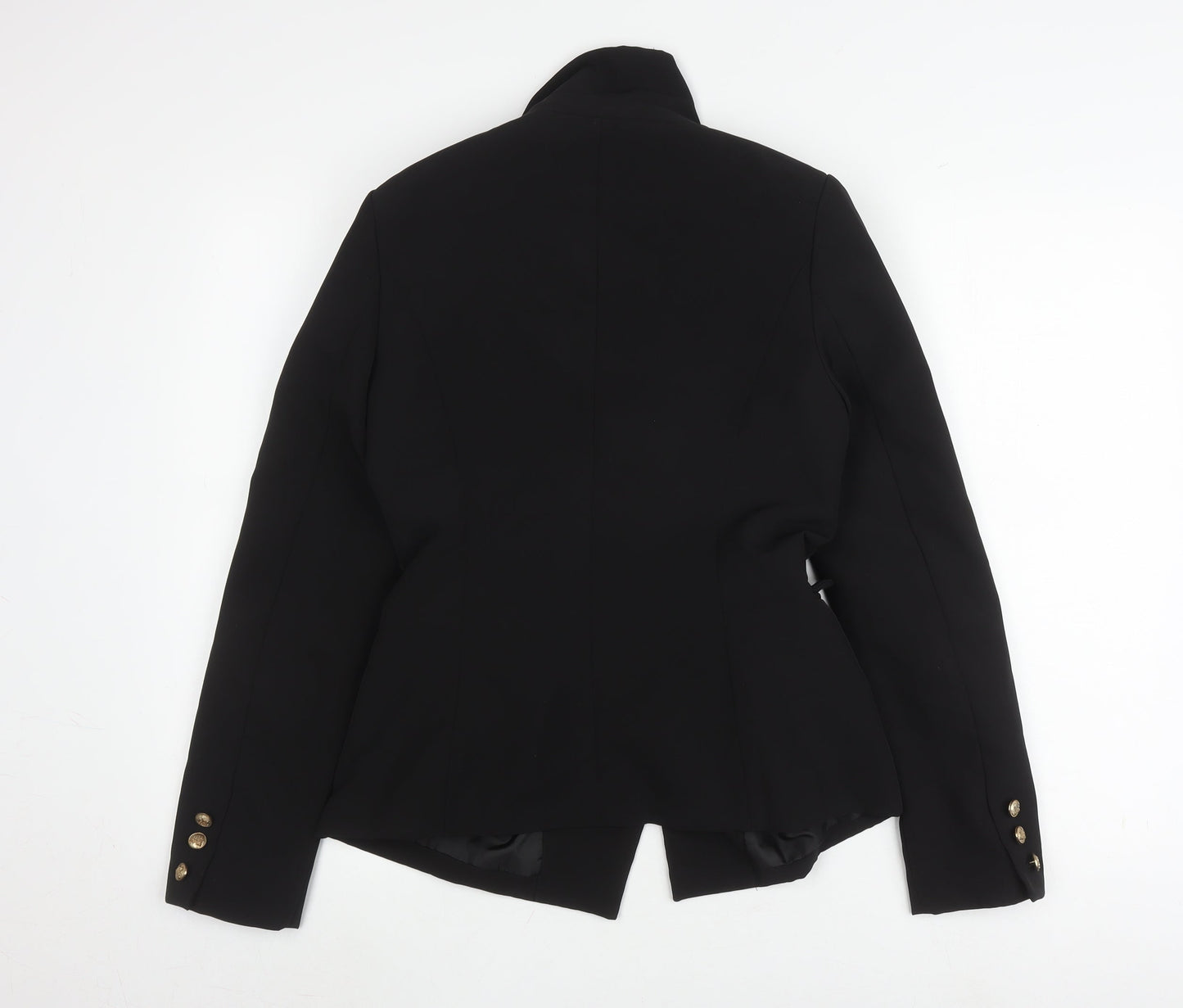 ATTENTIF Women's Black Double-Breasted Jacket Size 10