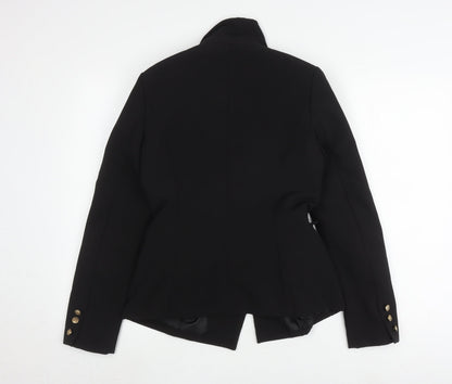 ATTENTIF Women's Black Double-Breasted Jacket Size 10