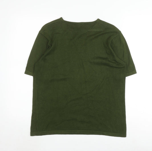 Alexon Women's Green Embroidered Jumper Medium