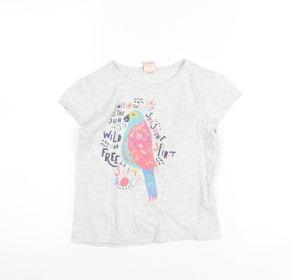 Saltrock Girls Grey Graphic Print T-Shirt 5-6 Years