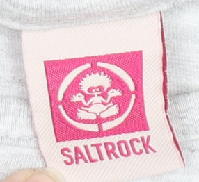 Saltrock Girls Grey Graphic Print T-Shirt 5-6 Years