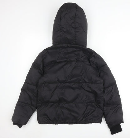 New Look Boys Black Nylon Puffer Jacket, Size 9 Years