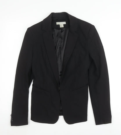H&M Women's Black Blazer, Size 10, Elegant Regular Fit