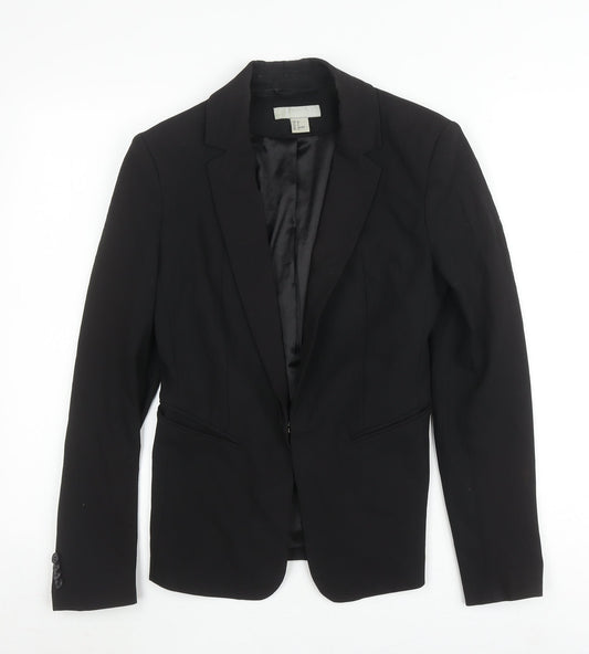 H&M Women's Black Blazer, Size 10, Elegant Regular Fit