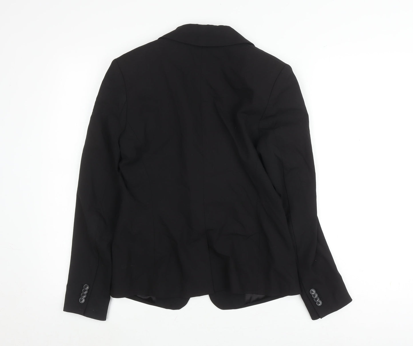 H&M Women's Black Blazer, Size 10, Elegant Regular Fit