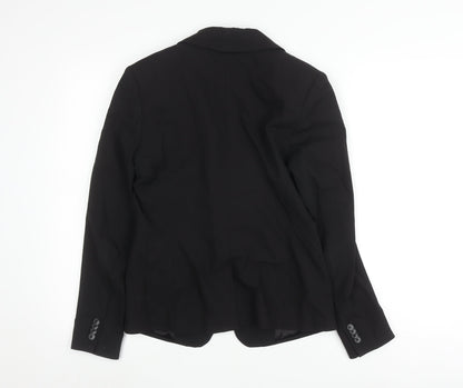 H&M Women's Black Blazer, Size 10, Elegant Regular Fit