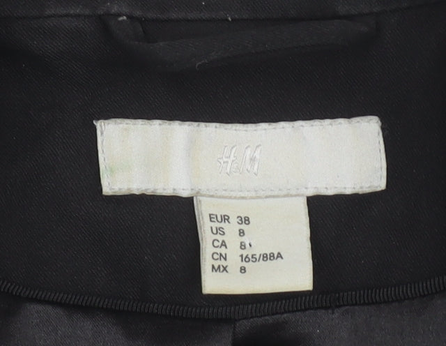 H&M Women's Black Blazer, Size 10, Elegant Regular Fit