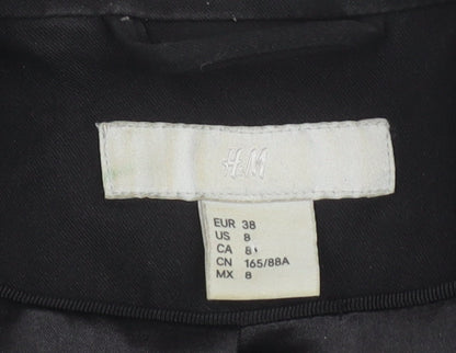 H&M Women's Black Blazer, Size 10, Elegant Regular Fit