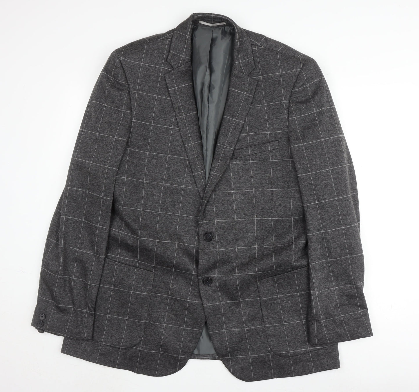Mens UK Size 46 Burton Menswear Regular Grey Suit Jacket