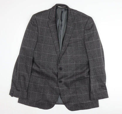 Mens UK Size 46 Burton Menswear Regular Grey Suit Jacket
