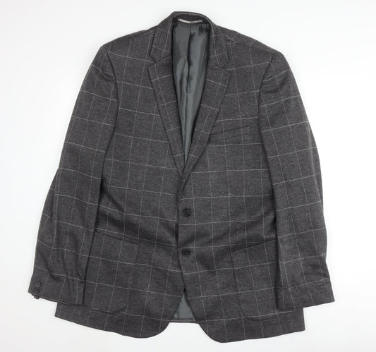 Mens UK Size 46 Burton Menswear Regular Grey Suit Jacket