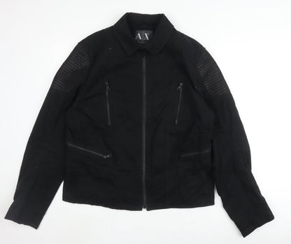 Armani Exchange Men's Black XL Biker Jacket