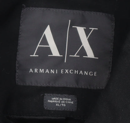 Armani Exchange Men's Black XL Biker Jacket