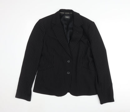Mexx Women's Black Pinstripe Suit Jacket Size 18