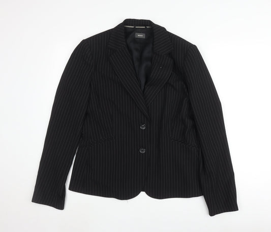 Mexx Women's Black Pinstripe Suit Jacket Size 18